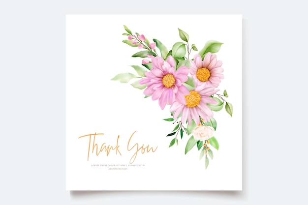 Free Vector | Hand drawn daisy floral card set