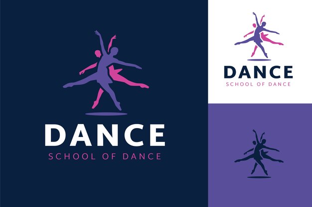 Hand drawn dance school logo