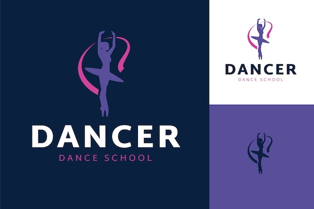 Hand drawn dance school logo
