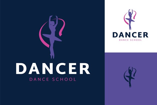 手描きのダンススクールのロゴ