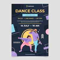 Free vector hand drawn dance school poster design