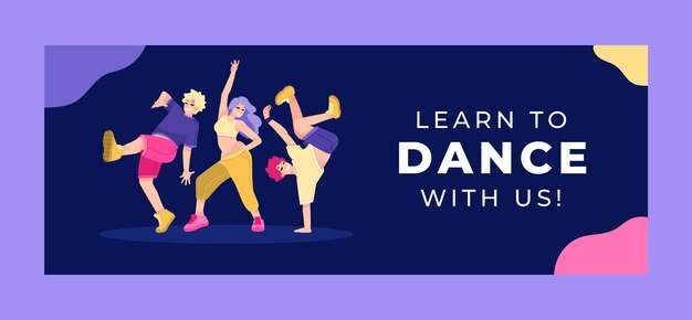 hand drawn dance school template