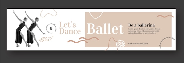 hand drawn dance school twitch banner