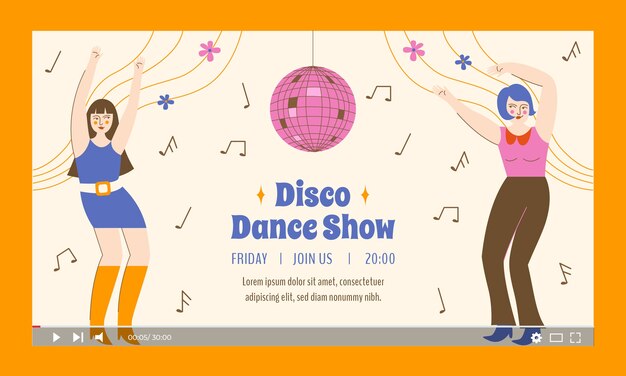 Hand drawn dance show youtube thumbnail