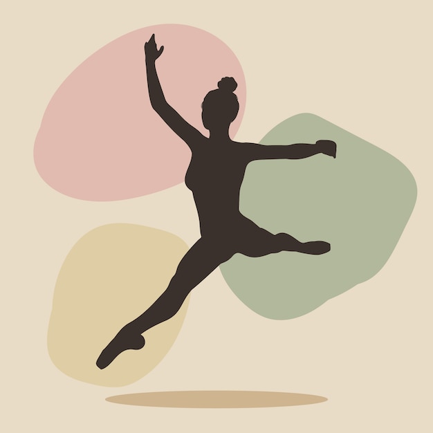 Illustrazione della siluetta del ballerino disegnato a mano