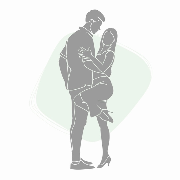 Free vector hand drawn dancer silhouette