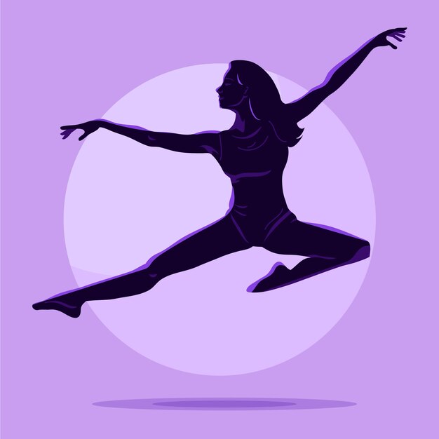 Hand drawn dancer silhouette