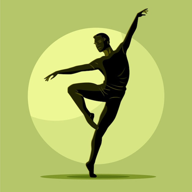 Free vector hand drawn dancer silhouette