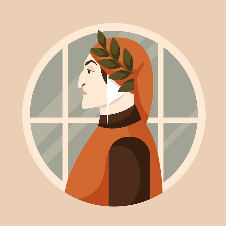 무료 Vector 손으로 그린 단테 그림