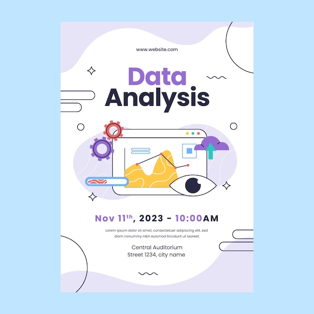 Hand drawn data analysis poster