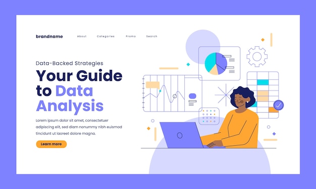 Free vector hand drawn data analysis template