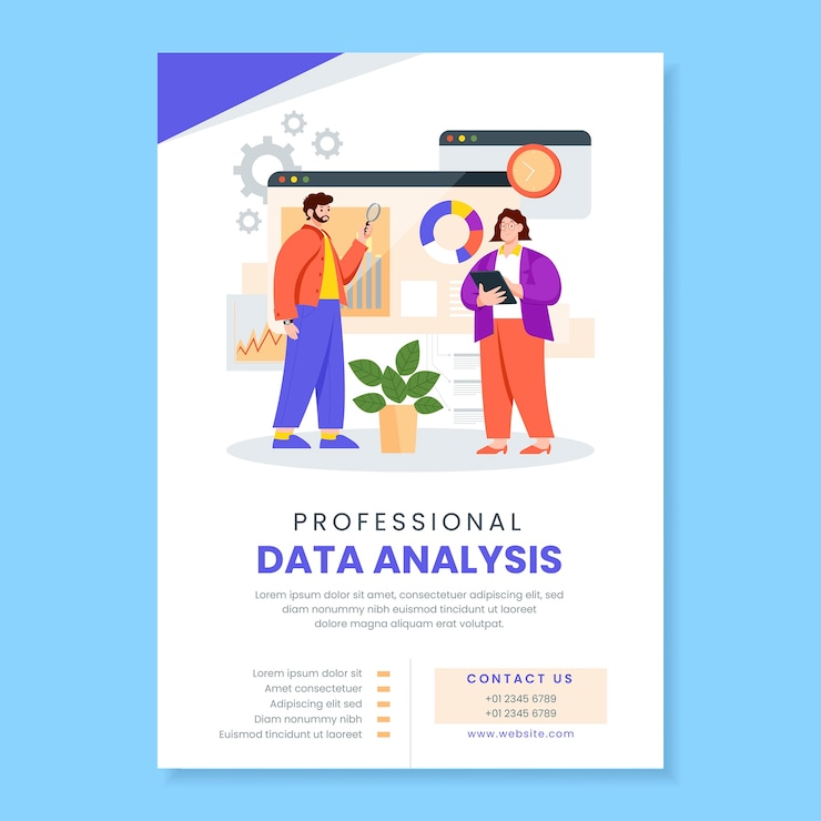 Free Vector hand drawn data analysis template