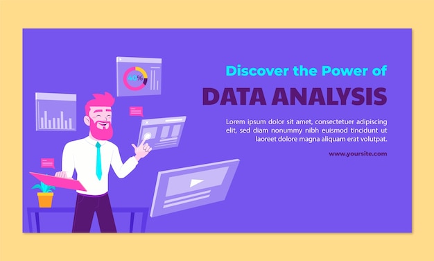 Free vector hand drawn data analysis template