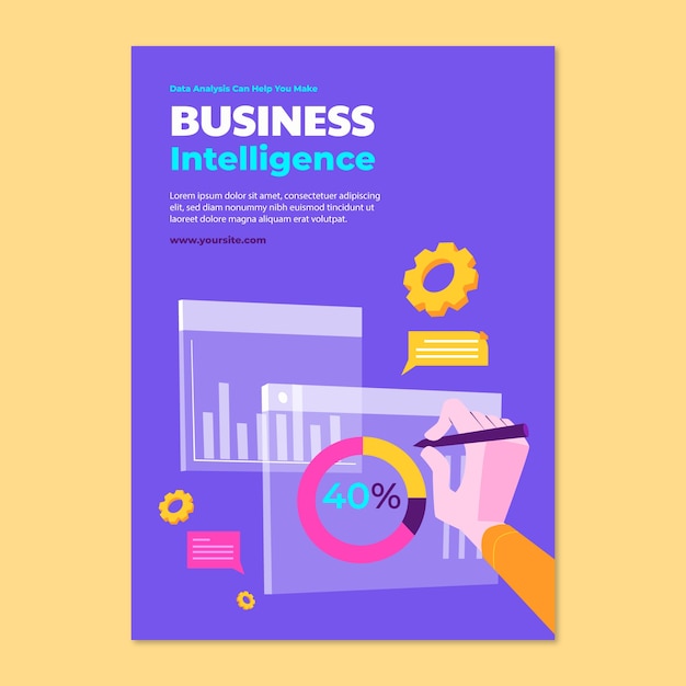 Free vector hand drawn data analysis template