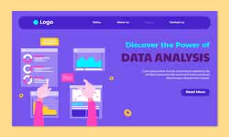 Free vector hand drawn data analysis template