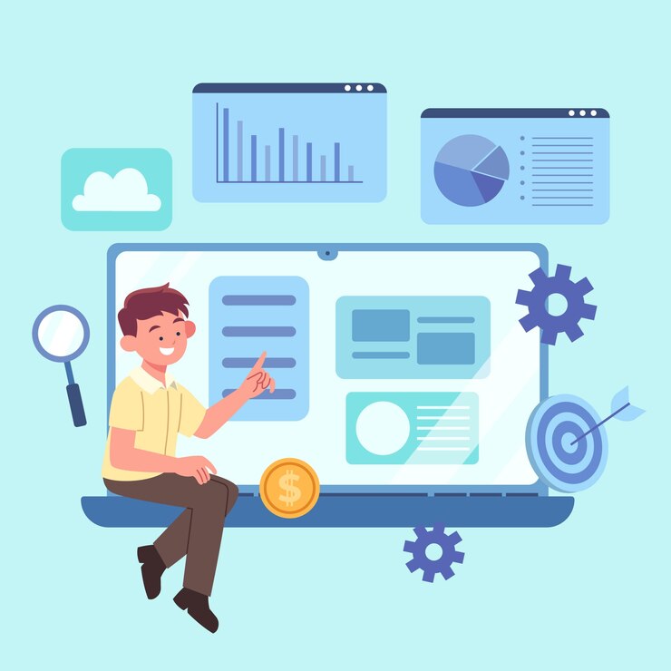 Free Vector hand drawn data driven illustration