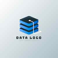 Free vector hand drawn data logo template
