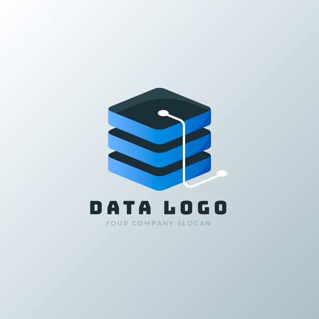 Hand drawn data logo template