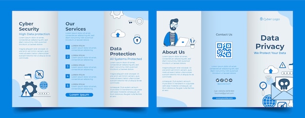 Hand drawn data privacy brochure
