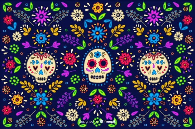 Hand drawn day of the dead background