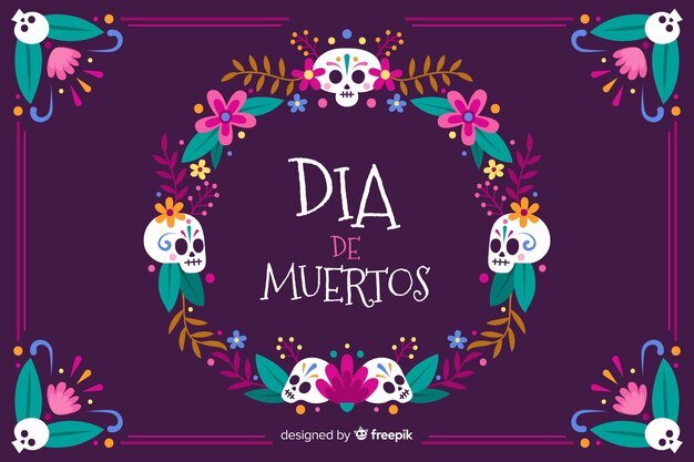 Hand drawn day of the dead background