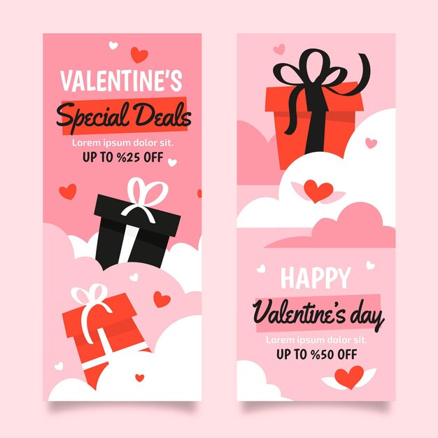 Hand drawn day sale banners template