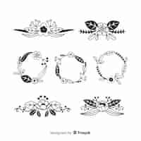Free vector hand drawn decoration element collection