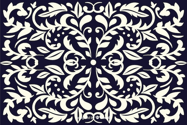 Free vector hand drawn decorative damask background