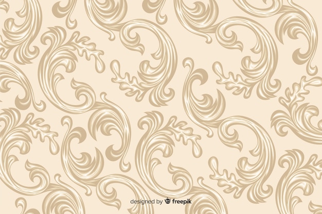 Free vector hand drawn decorative damask background