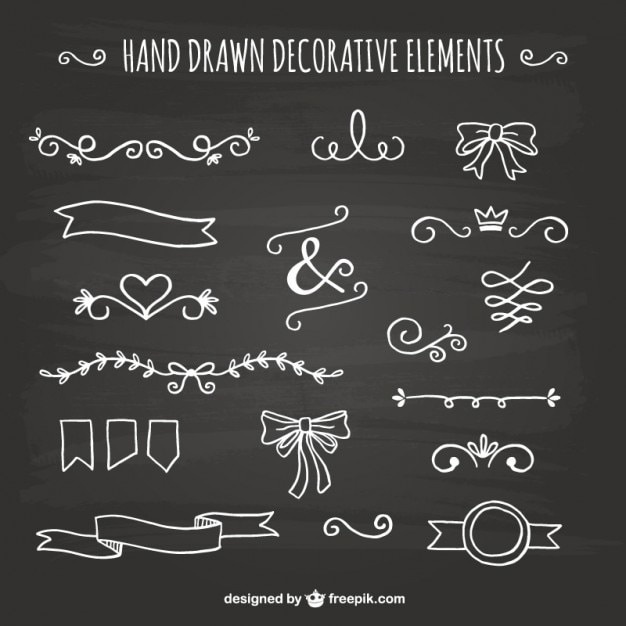 Free vector hand drawn decorative elements