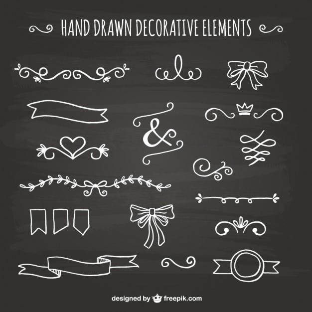 Hand drawn decorative elements