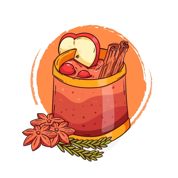 Free Vector hand drawn delicious cider illustration