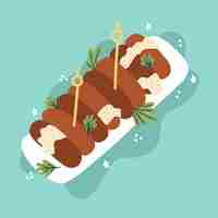 Free vector hand drawn delicious croquetas illustration