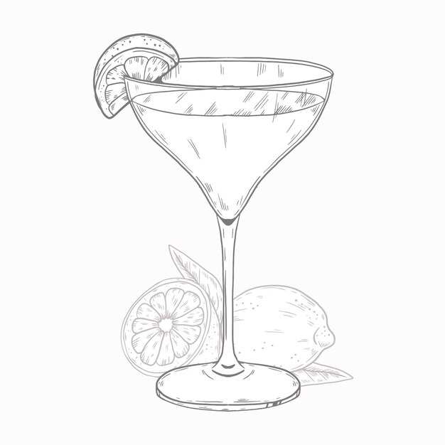 Hand drawn delicious daiquiri illustration