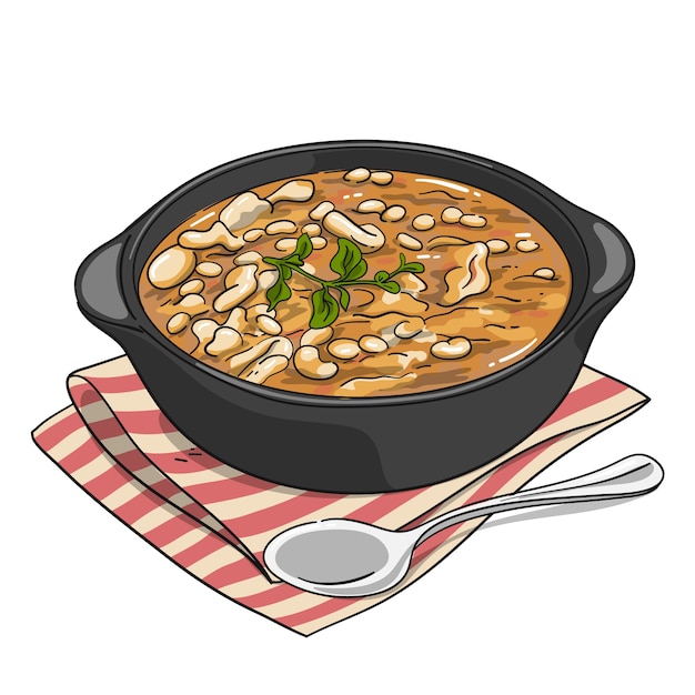 手描きのおいしいロクロイラスト