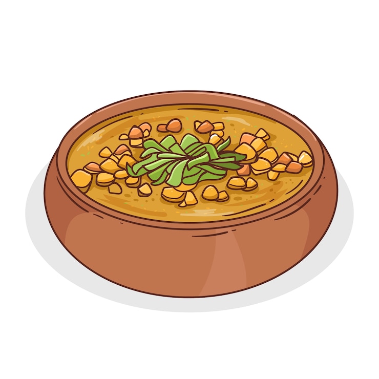 Бесплатный Вектор нарисованная рукой вкусная иллюстрация locro