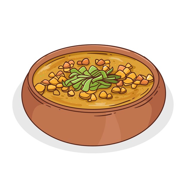 Hand drawn delicious locro illustration