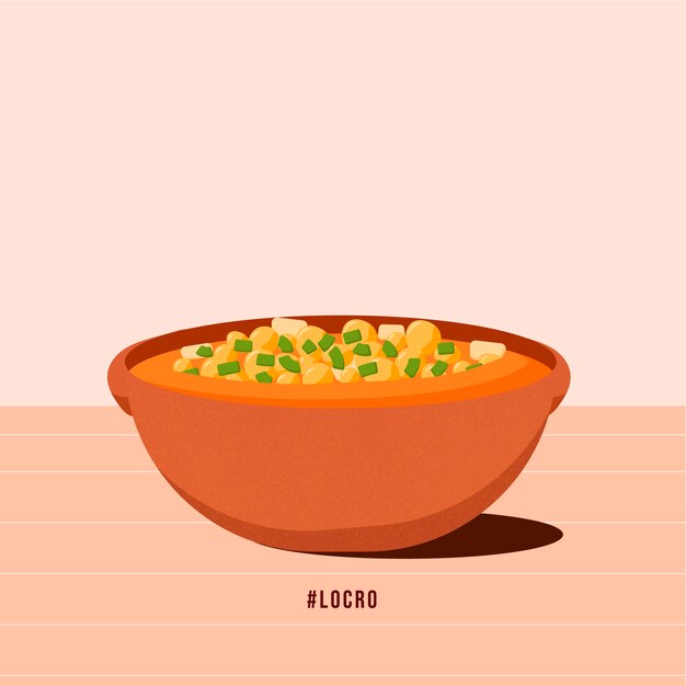 Hand drawn delicious locro illustration