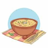 Free vector hand drawn delicious locro illustration