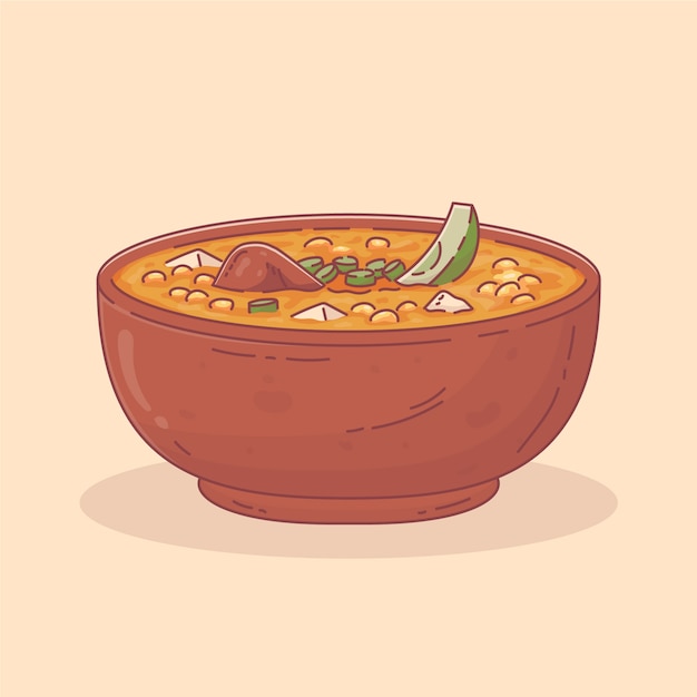 Hand drawn delicious locro illustration