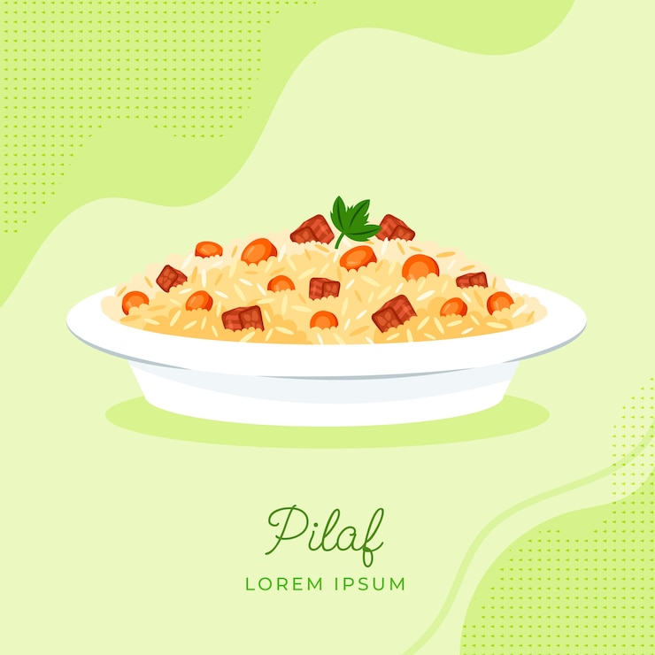 Free Vector hand drawn delicious pilaf illustration