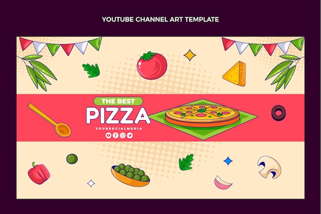 Рисованная вкусная пицца на youtube