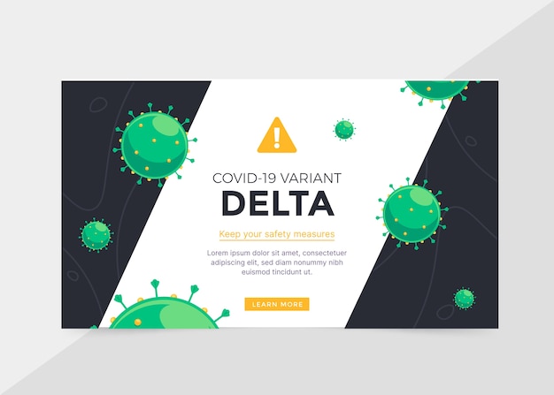 Vettore gratuito banner delta disegnato a mano