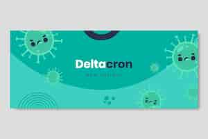 Free vector hand drawn deltacron banner