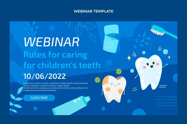 hand drawn dental clinic webinar template