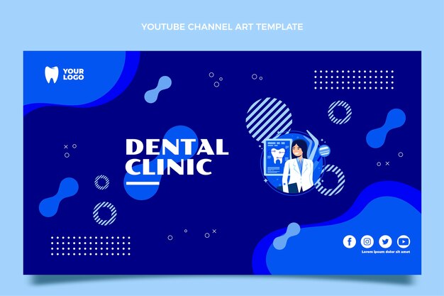 손으로 그린 치과 youtube 채널 아트