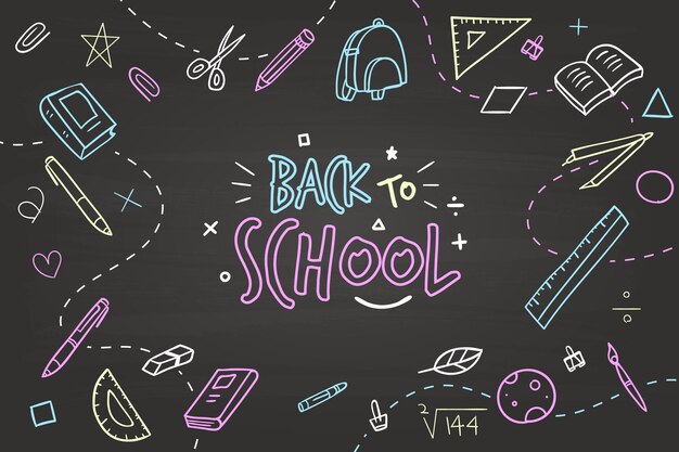 Hand drawn design back to school background