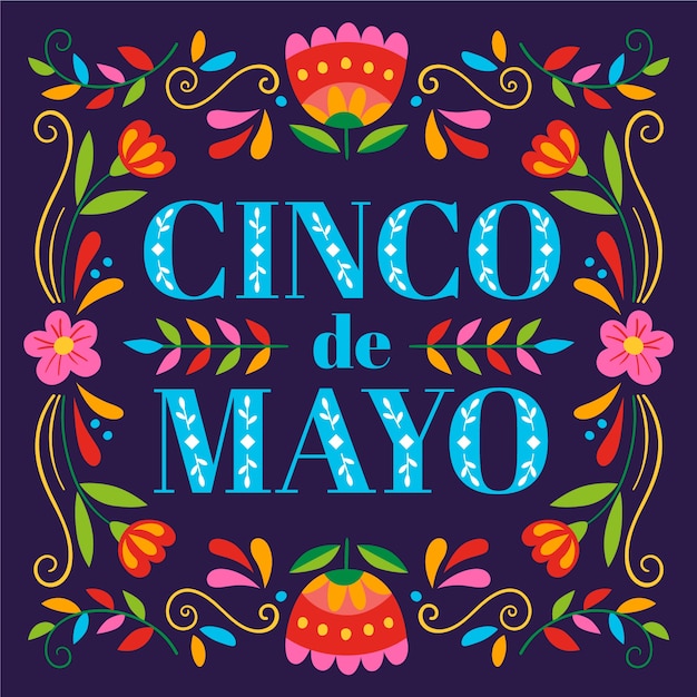 Vettore gratuito disegno disegnato a mano cinco de mayo