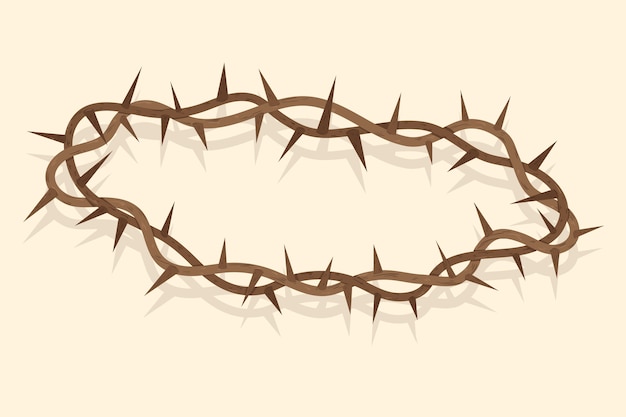 Free vector hand drawn design crown of thorns