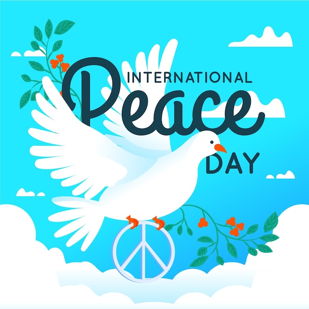 Hand drawn design international day of peace